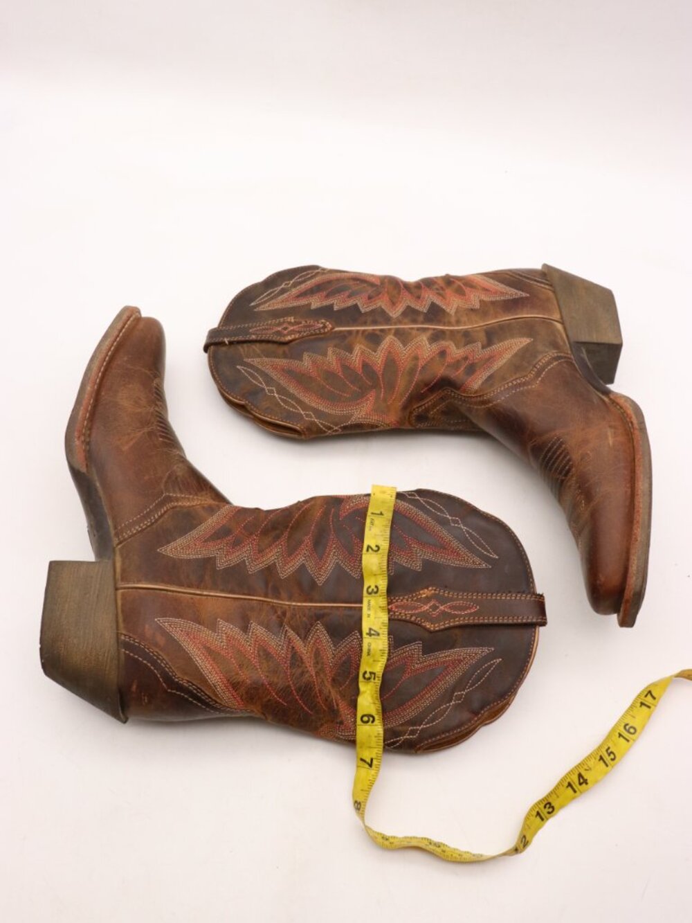 Ariat Autry Western Boots Women’s Size 7.5 B Brown Leather Embroidered 10018570 - Picture 7 of 10